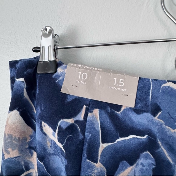 NWT Chico’s Surplice Midi skirt in Winter Lake pattern Size 1.5 or US 10 - Picture 9 of 11